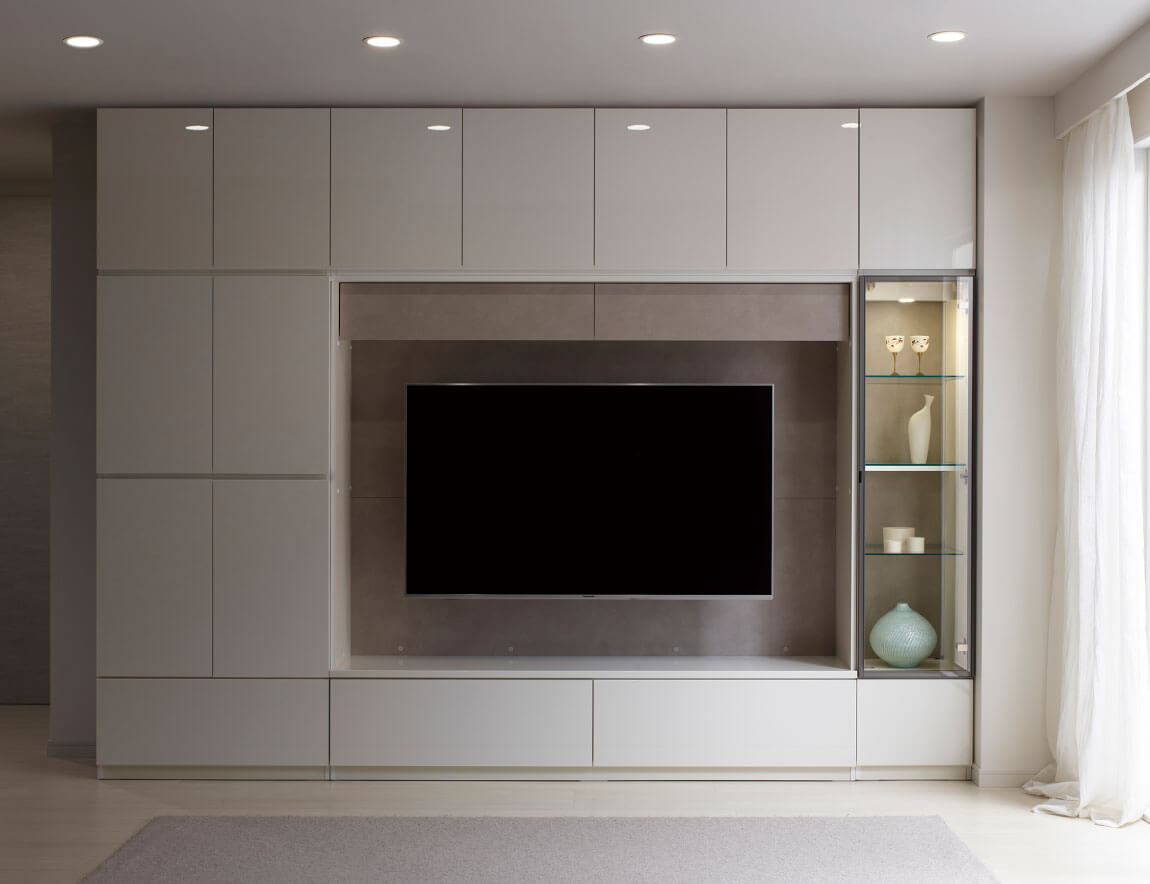 WS 壁面収納テレビボード Case001(幅300cm)