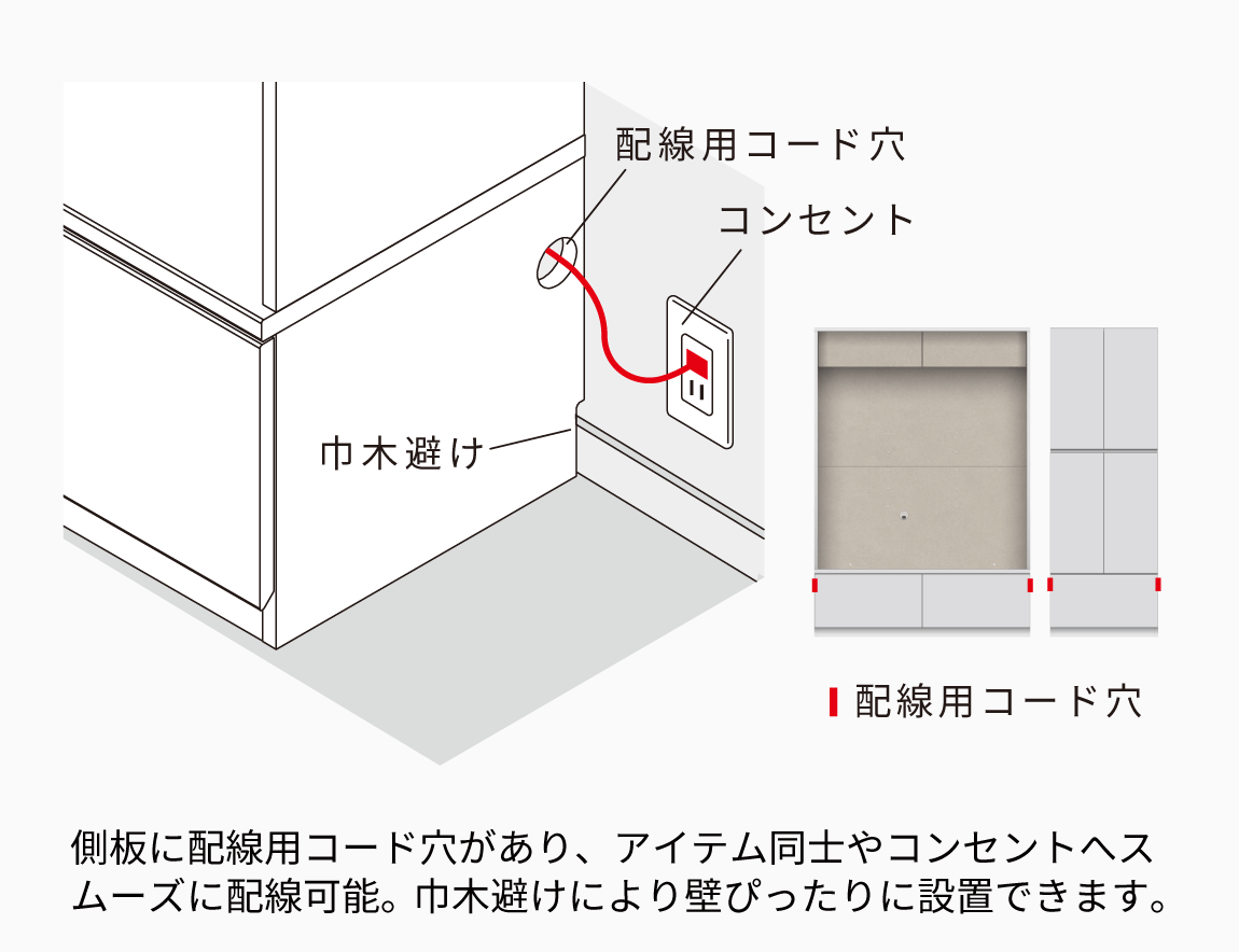 WS 壁面収納テレビボード Case001(幅300cm)