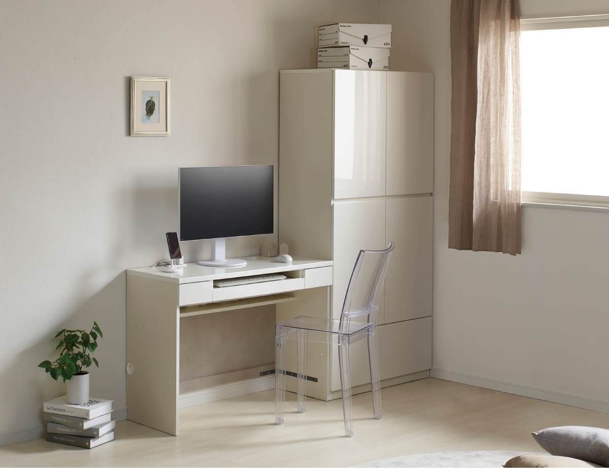 WS 壁面収納デスク Case010(幅180cm)