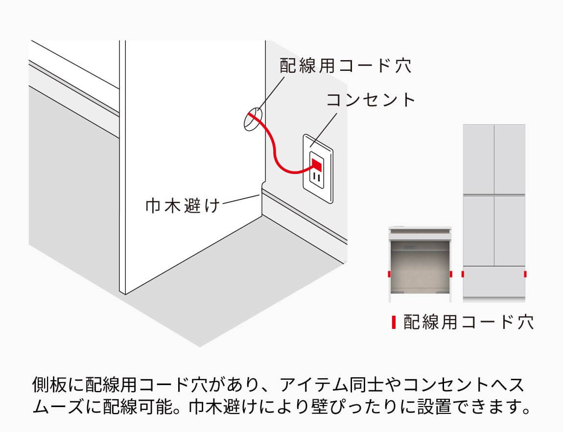 WS 壁面収納デスク Case010(幅180cm)