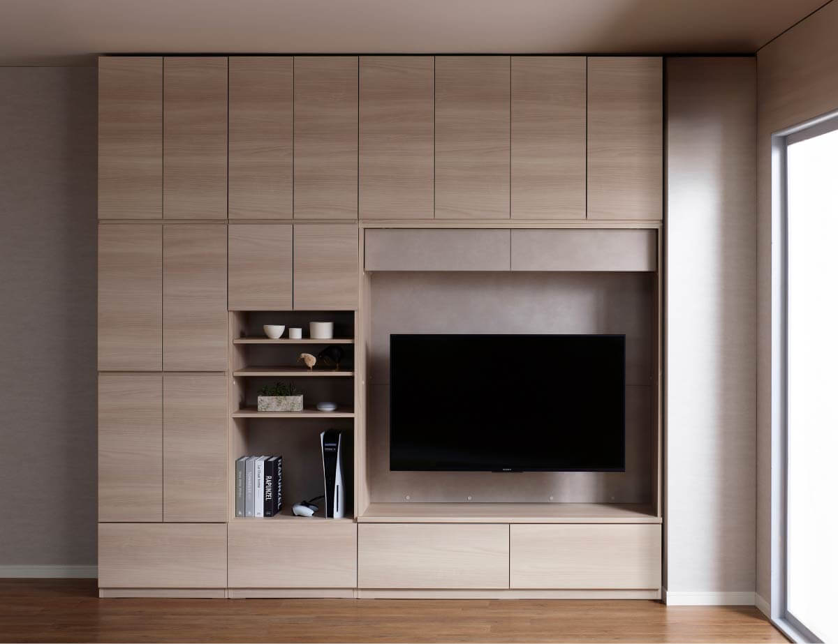 WS 壁面収納テレビボード Case002（幅260cm）