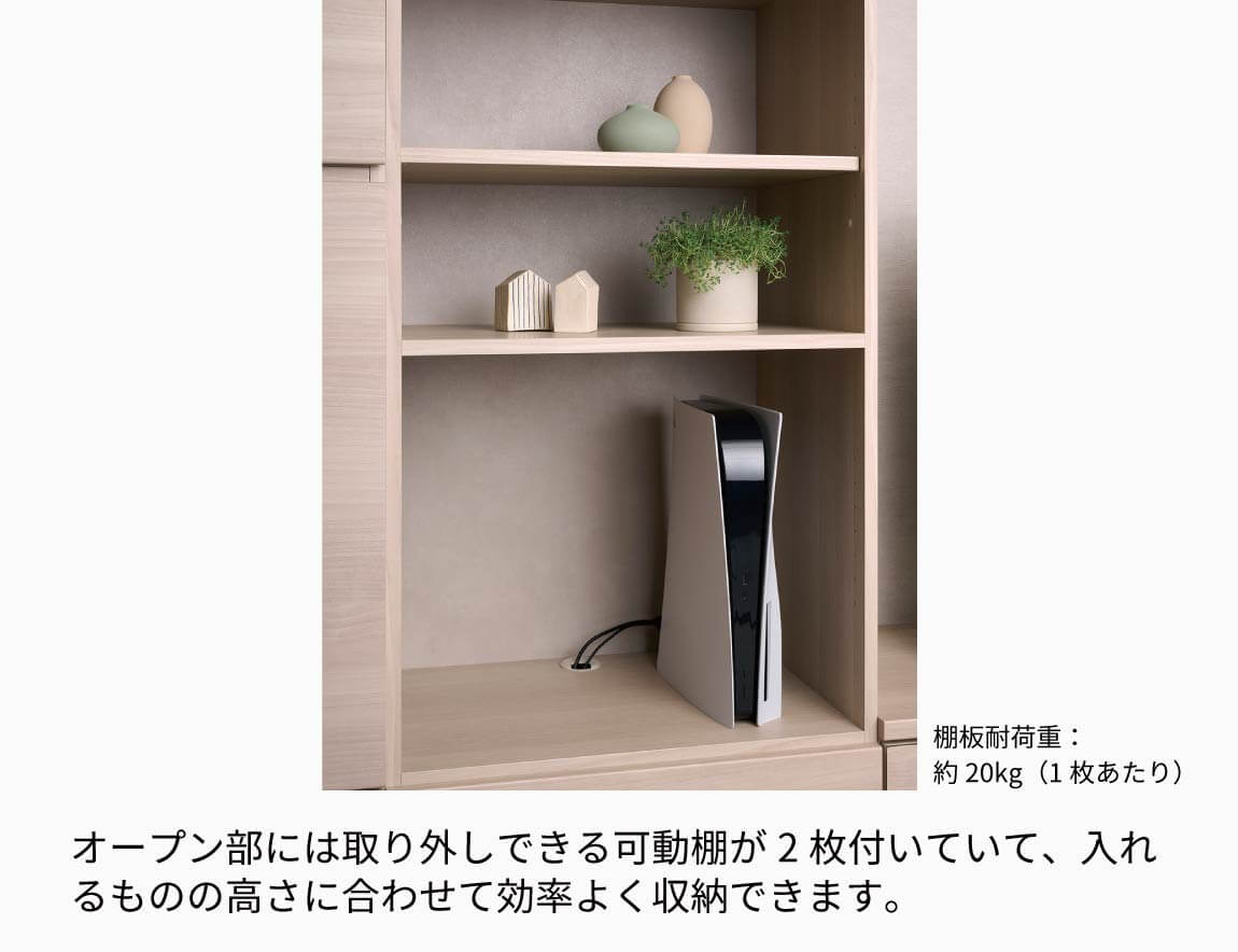 WS 壁面収納テレビボード Case002（幅260cm）