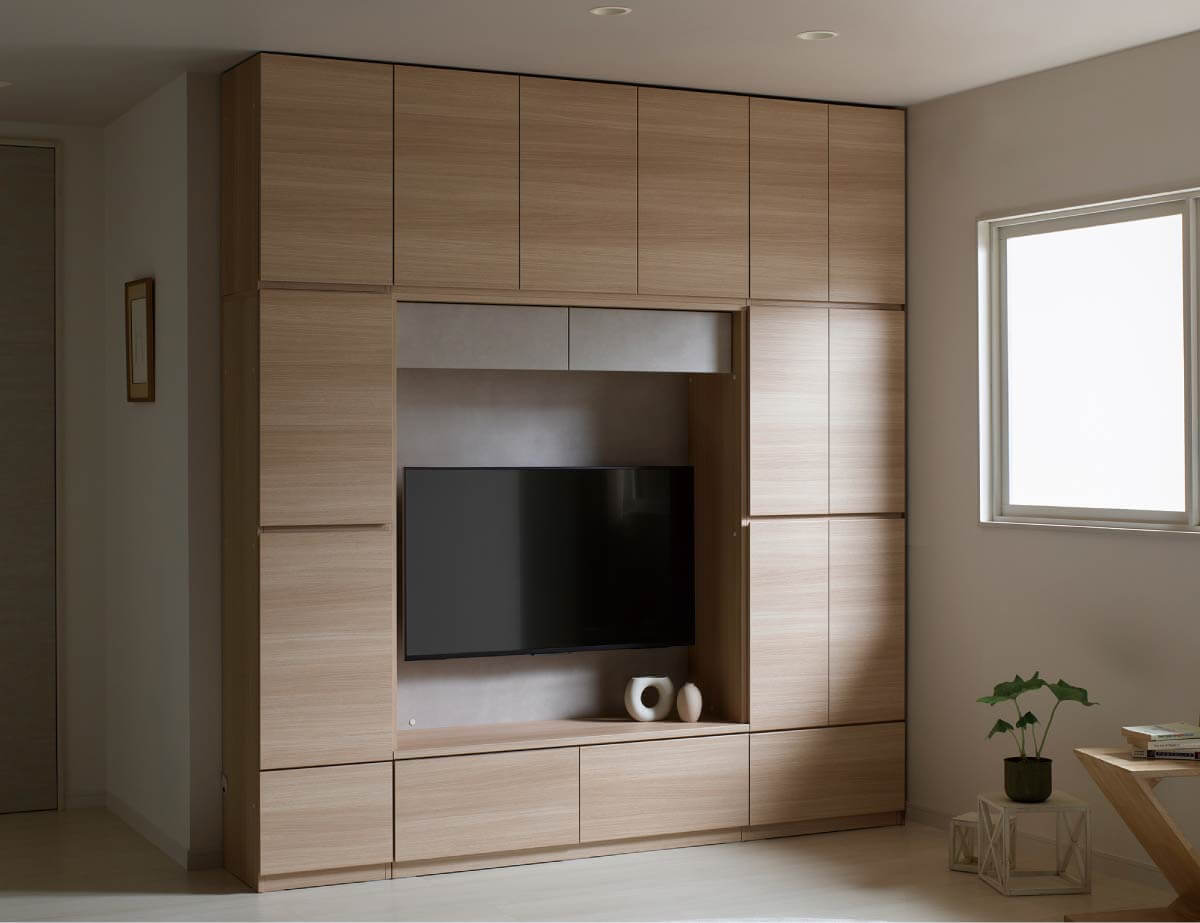 WS 壁面収納テレビボード Case003（幅220cm）