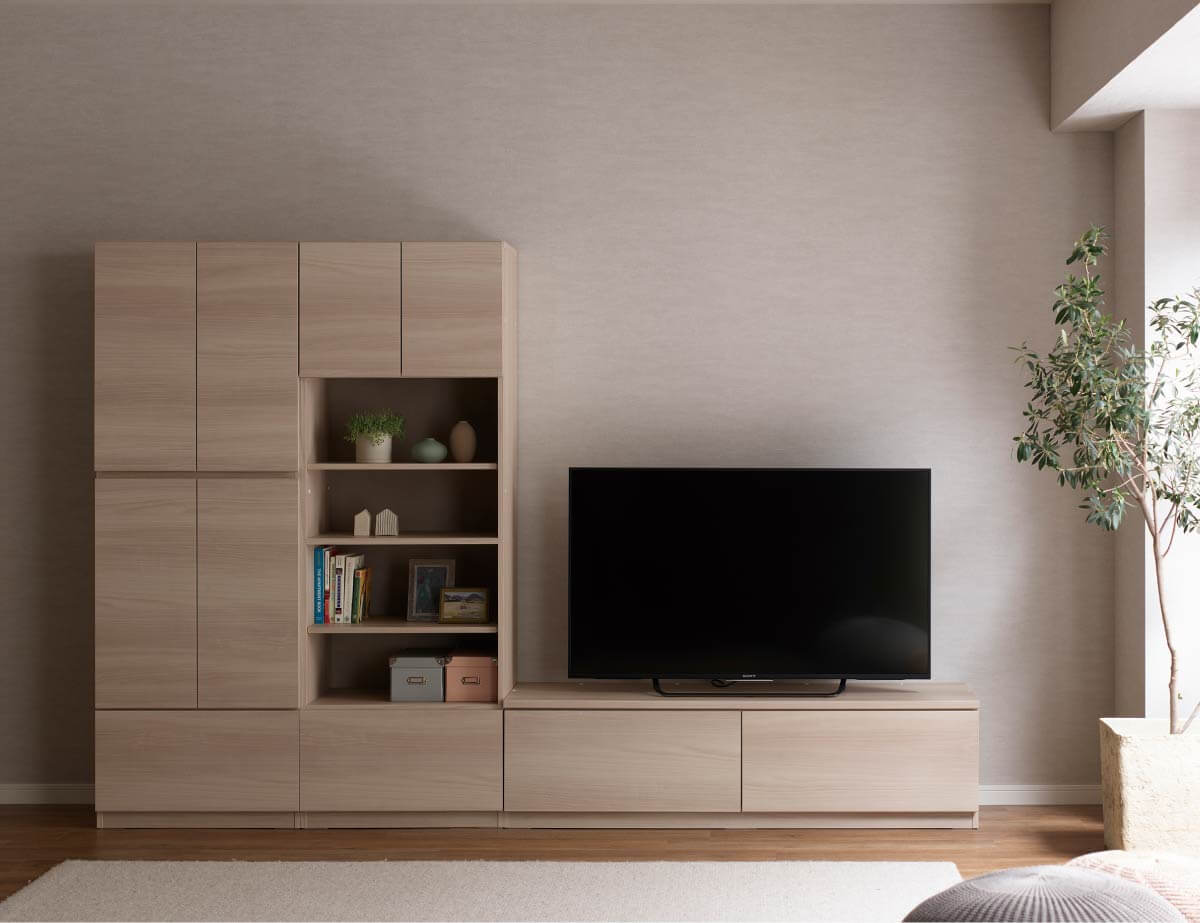 WS 壁面収納テレビボード Case006（幅260cm）