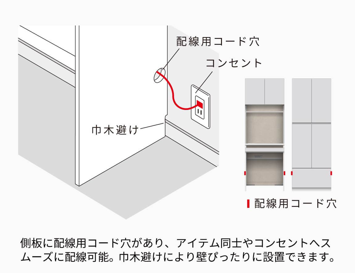 WS 壁面収納デスク Case008（幅240cm）