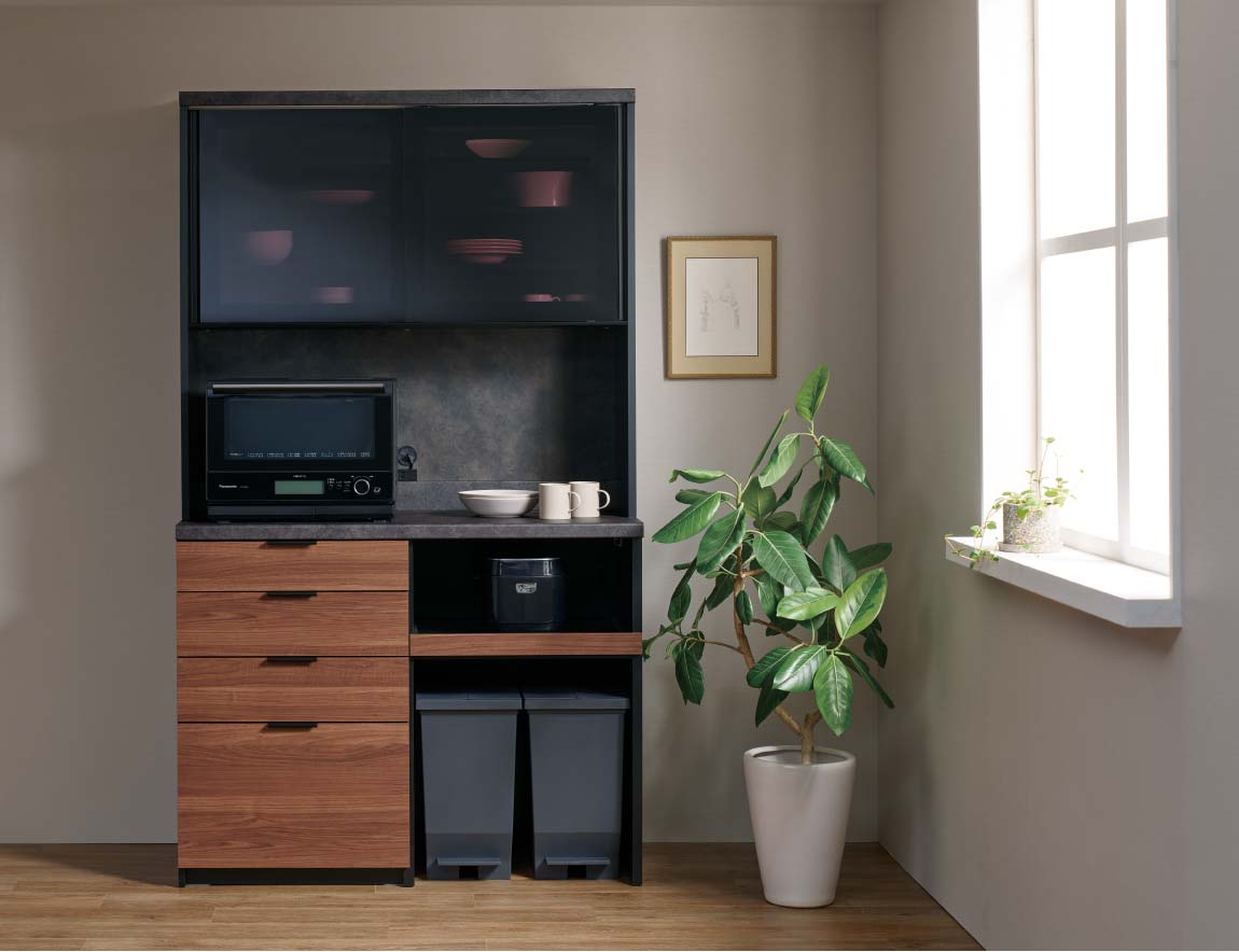 RU 食器棚 高さ206.8cm 下台オープンタイプ