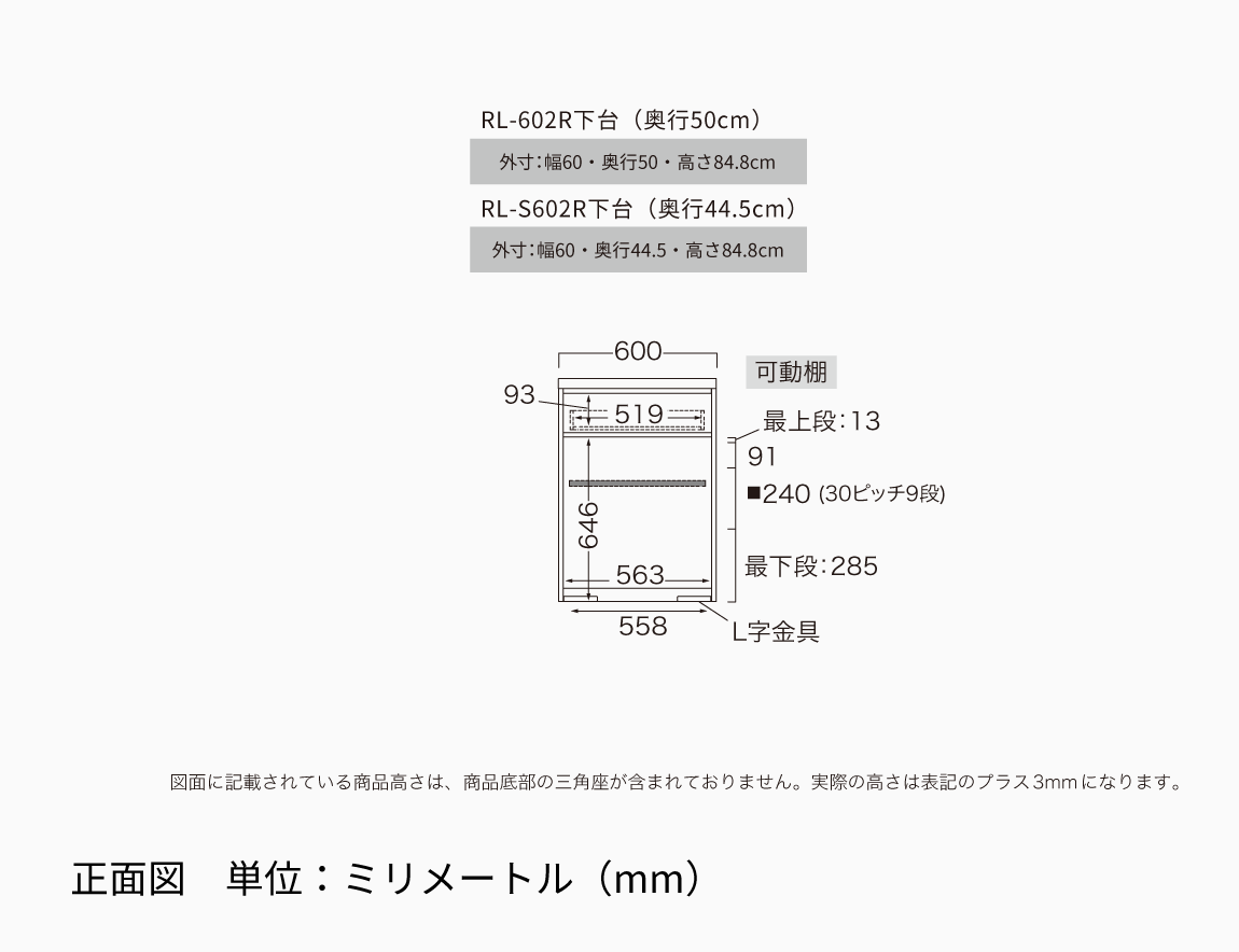 RL キャビネットカウンター