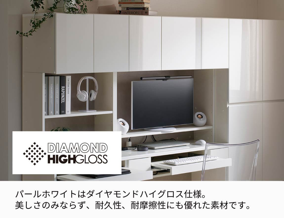 WS 壁面収納デスク Case007(幅240cm)