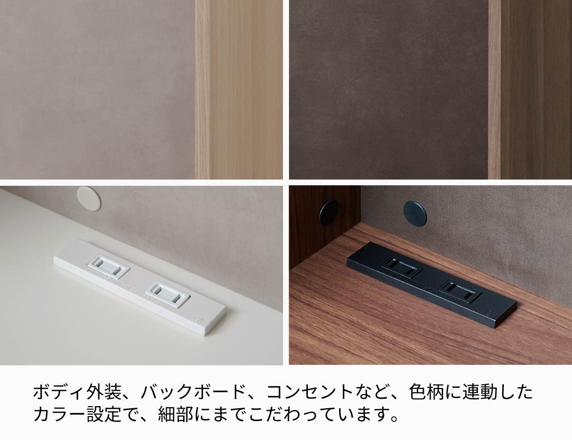 WS 壁面収納デスク Case010(幅180cm)