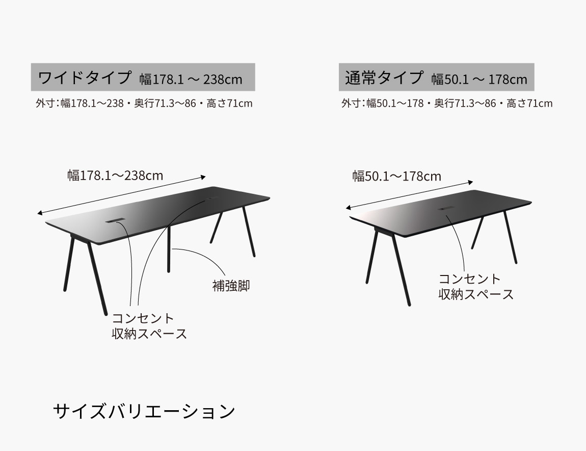 SPINE MEETING TABLE CUSTOM MADE 天板:DHラミネート