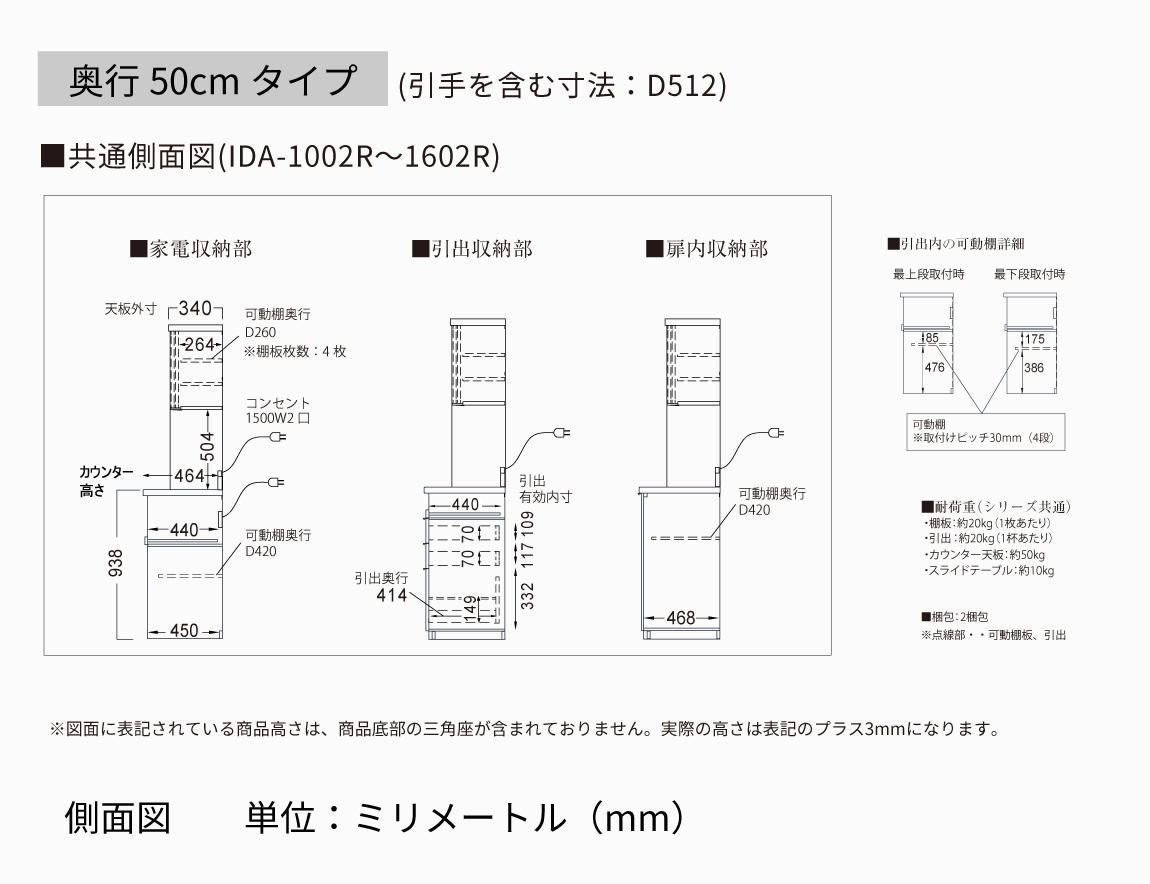 ID 食器棚 下台オープンタイプ