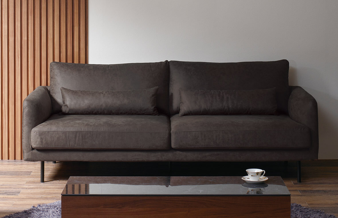 CYシリーズ ソファカラーバリエーション:ブラック / 3Pソファ(幅201cm)