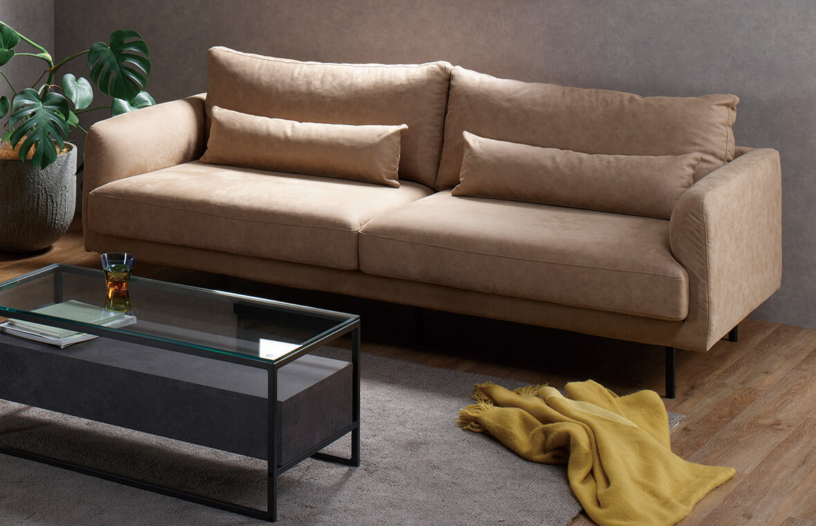 CYシリーズ ソファカラーバリエーション:ベージュ / 3Pソファ(幅201cm)