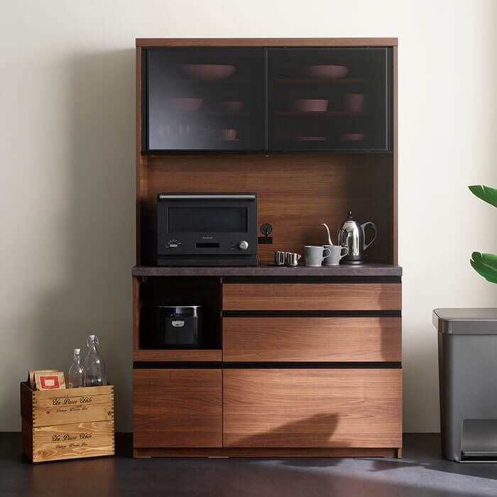 EM 食器棚 ウォールナット