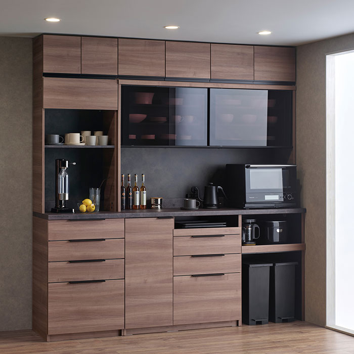 ID 食器棚 グレイッシュナット