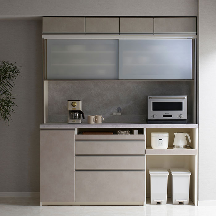 JN 食器棚 ラスターベージュ