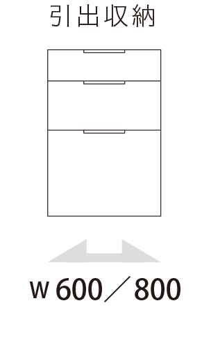 LC キッチンカウンター 下台 引出収納