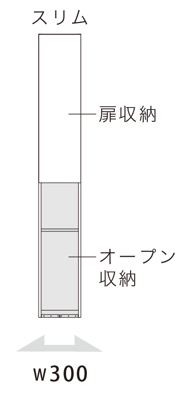 MK 食器棚 スリムアイテム
