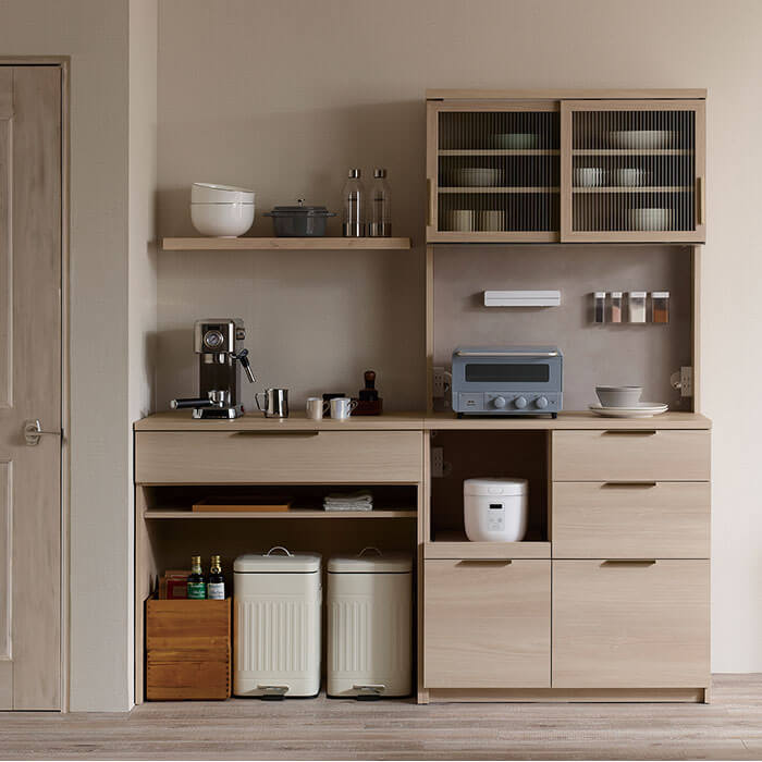 木目調　食器棚　パモウナ 食器棚 ID | 家具・インテリアの【パモウナ】