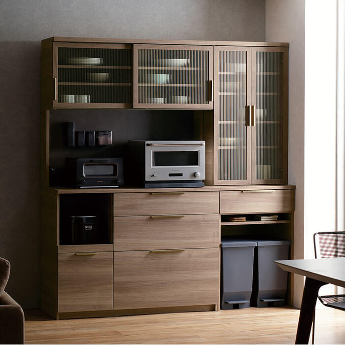 NW 食器棚 グレイッシュナット