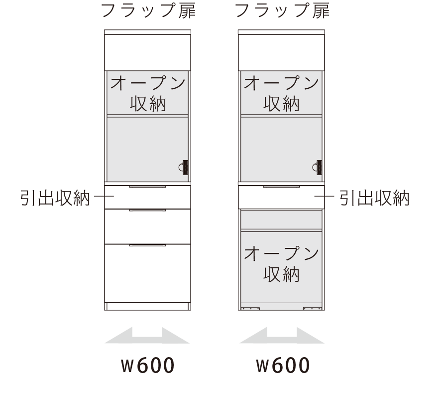 NW 食器棚 サイドアイテム 上台家電収納タイプ