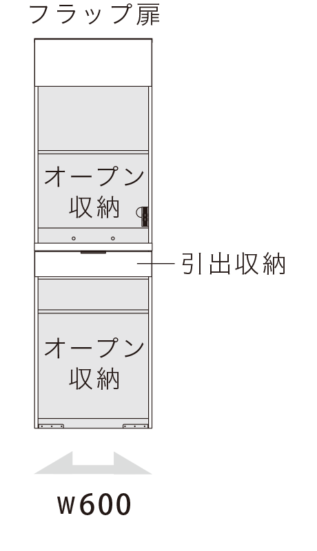 RU/RL 食器棚 サイドアイテム 上台家電収納タイプ