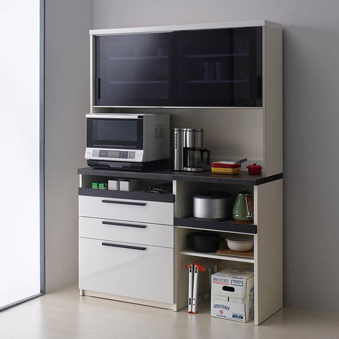 SY 食器棚 プレーンホワイト