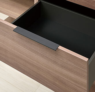 LC キッチンカウンター引出内装：ダークグレー