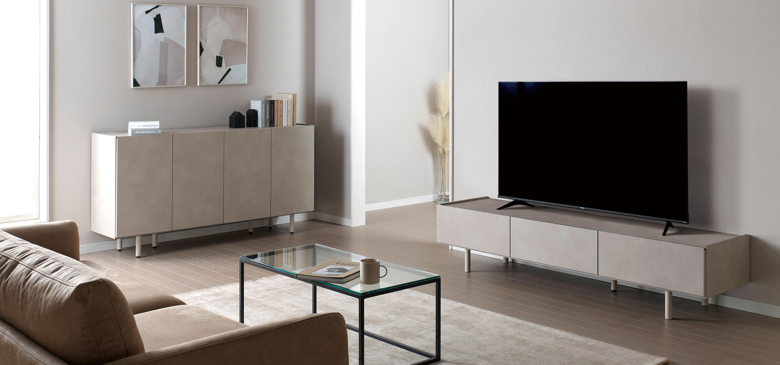 パモウナのアイテムを使ったリビングコーディネート