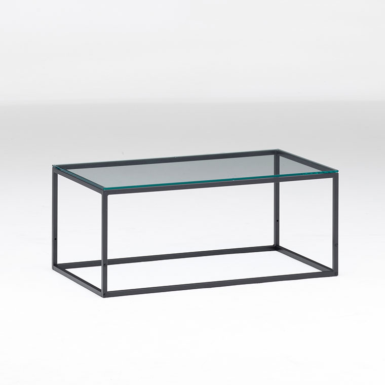 IR リビングテーブル（ガラス天板／幅90×奥行44.5cm）