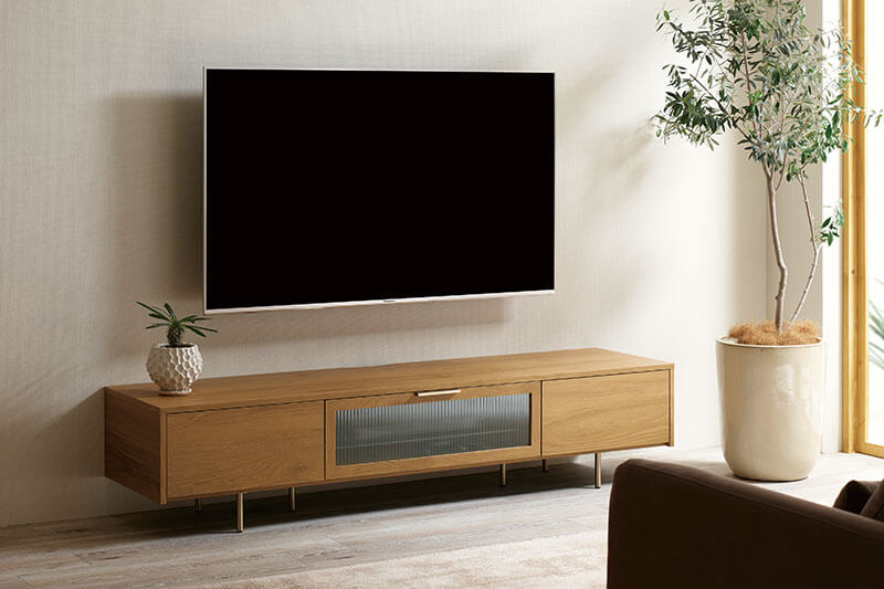 NWテレビボード：ラスティックオーク