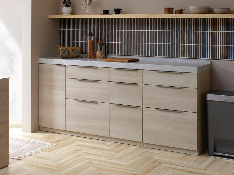 引き出しを活用した収納力重視タイプ