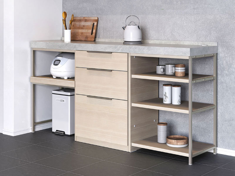 さっと出し入れできるオープンスペースタイプ