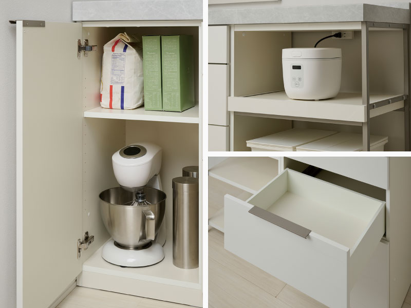 ソフトクロ－ジング機能付きの収納