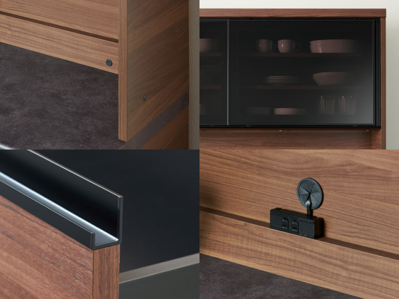 EC/EMの細部（ウォールナット）