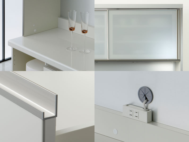 EC/EMの細部（パールホワイト）