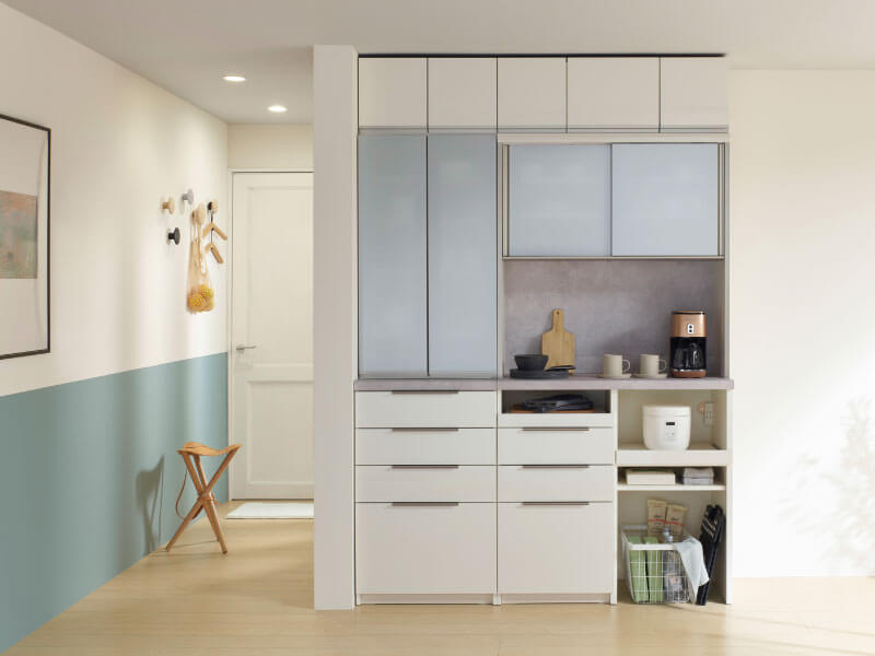 IDオープンタイプのメインアイテム＋扉収納＋引出収納