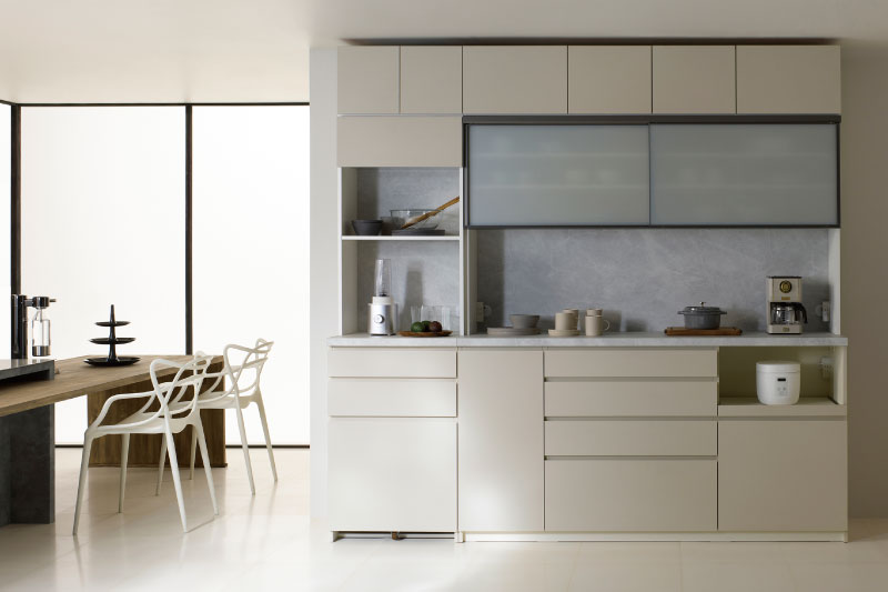 すっきり家電収納で整ったキッチン