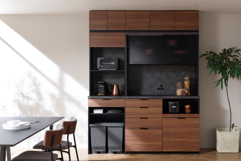 家電タワーを組み合わせたCP食器棚