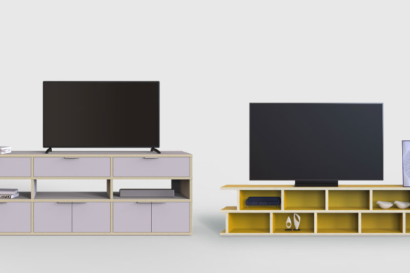 itukiのテレビボードはハイタイプもロータイプもできます