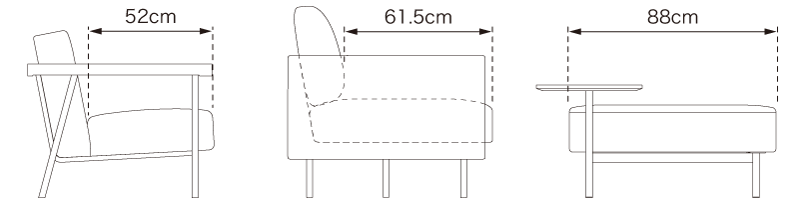 55cm以上の座面奥行があれば、あぐらをかくこともできます