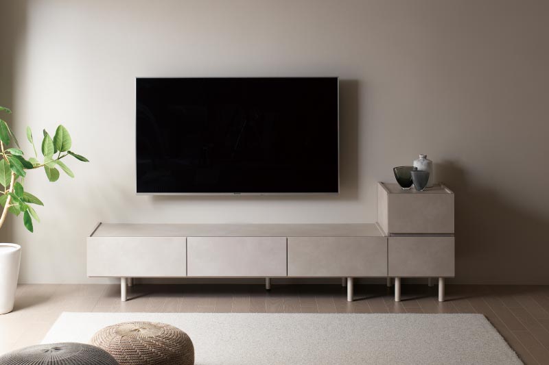 WVテレビボード、チェストを使用したレイアウト